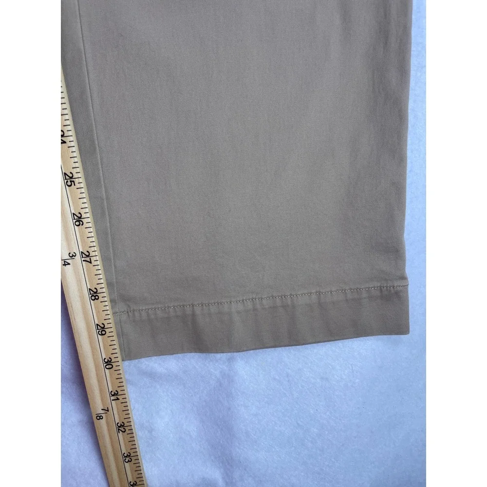 Talbots The Perfect Chino Curvy Tan Khaki Straight Leg Cotton Pants Womens 14